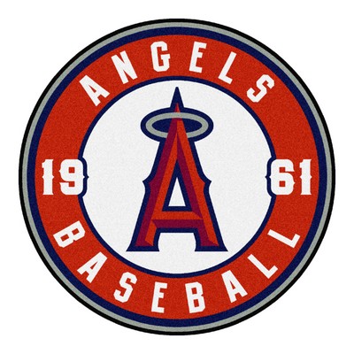 Fan Mats  LLC Los Angeles Angels Roundel Mat Red