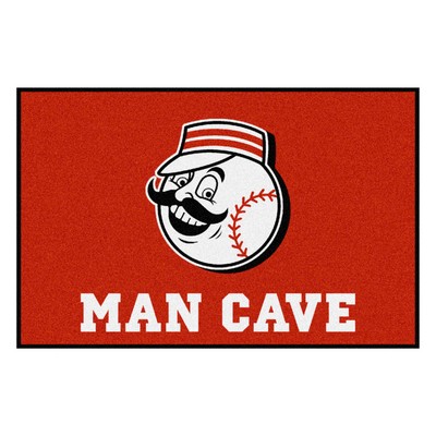 Fan Mats  LLC Cincinnati Reds Starter Mat Man Cave Red