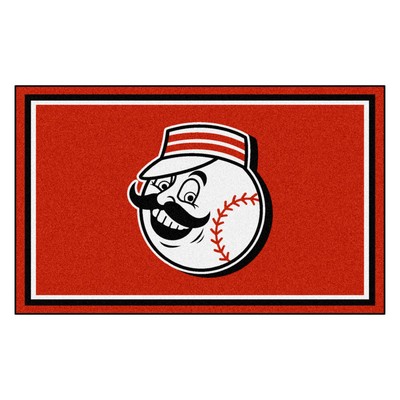 Fan Mats  LLC Cincinnati Reds 4x6 Rug Red