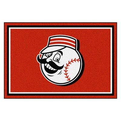 Fan Mats  LLC Cincinnati Reds 5x8 Rug Red