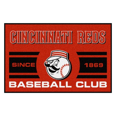 Fan Mats  LLC Cincinnati Reds Starter Mat Uniform Red