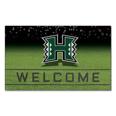 Fan Mats  LLC Hawaii Rainbows Crumb Rubber Door Mat Green