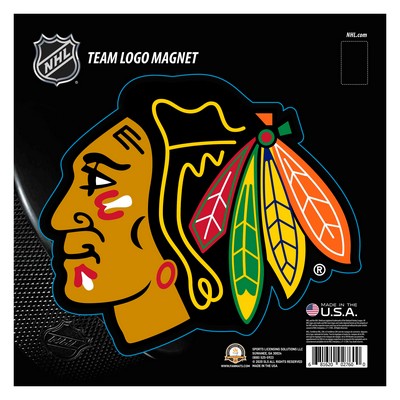 Fan Mats  LLC Chicago Blackhawks Large Team Logo Magnet Black