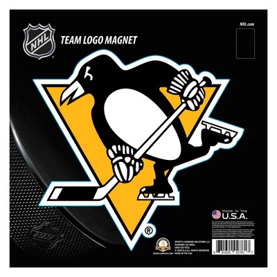 Fan Mats  LLC Pittsburgh Penguins Large Team Logo Magnet Black