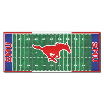 Fan Mats  LLC SMU Mustangs Football Field Runner Green