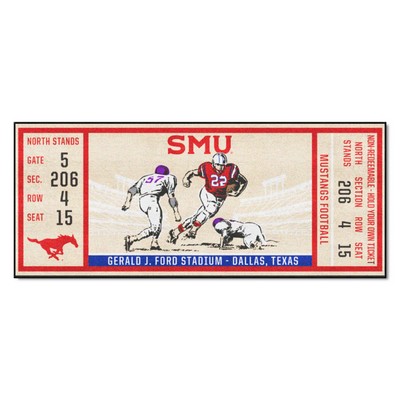 Fan Mats  LLC SMU Mustangs Ticket Runner Red