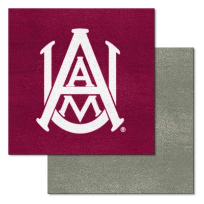 Fan Mats  LLC Alabama A&M Bulldogs Team Carpet Tiles Maroon