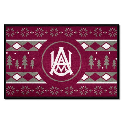 Fan Mats  LLC Alabama A&M Bulldogs Starter Mat Holiday Sweater Maroon