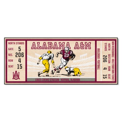 Fan Mats  LLC Alabama A&M Bulldogs Ticket Runner Maroon