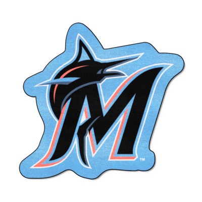 Fan Mats  LLC Miami Marlins Mascot Mat Blue