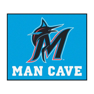 Fan Mats  LLC Miami Marlins Tailgater Mat Man Cave Blue