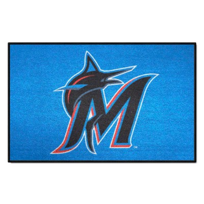 Fan Mats  LLC Miami Marlins Starter Mat Blue