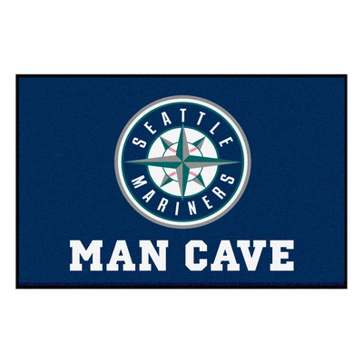 Fan Mats  LLC Seattle Mariners Starter Mat Man Cave Navy