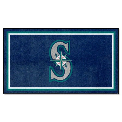 Fan Mats  LLC Seattle Mariners 3x5 Rug Navy