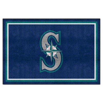 Fan Mats  LLC Seattle Mariners 5x8 Rug Navy