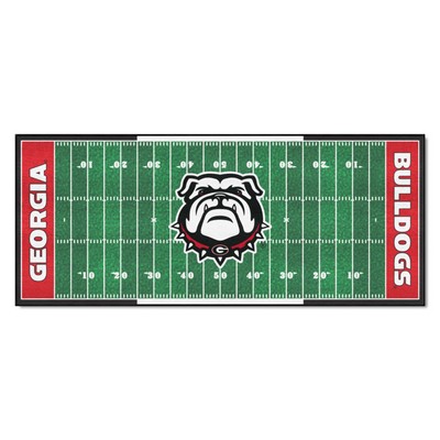 Fan Mats  LLC Georgia Bulldogs Football Field Runner Green