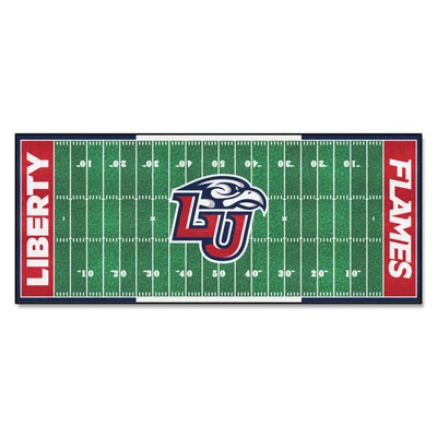 Fan Mats  LLC Liberty Flames Football Field Runner Green