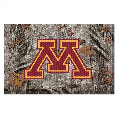 Fan Mats  LLC Minnesota Golden Gophers Rubber Scraper Door Mat Camo Camo