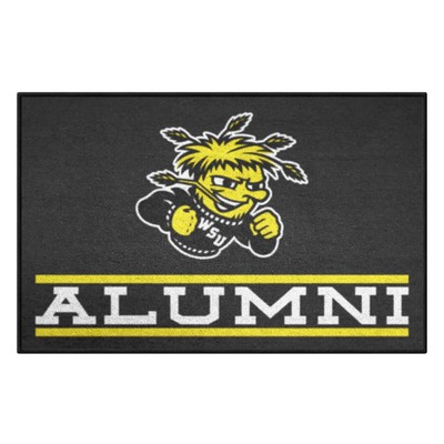 Fan Mats  LLC Wichita State Shockers Starter Mat Alumni Black