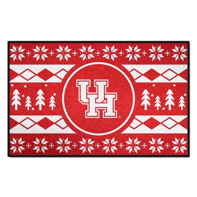 Fan Mats  LLC Houston Cougars Starter Mat Holiday Sweater Red