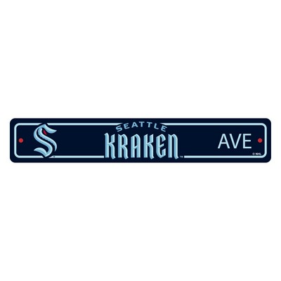 Fan Mats  LLC Seattle Kraken Street Sign Blue