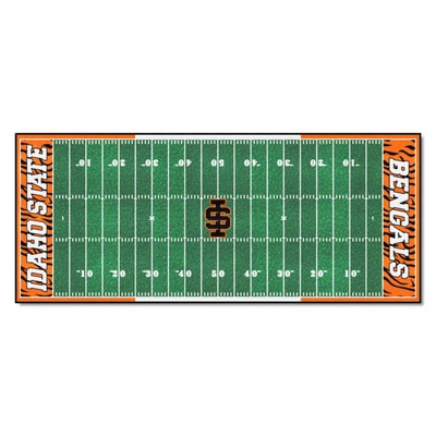 Fan Mats  LLC Idaho State Bengals Football Field Runner Green