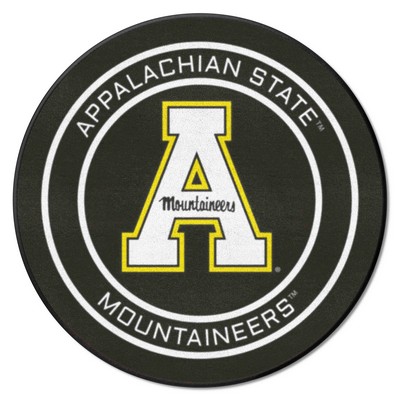 Fan Mats  LLC Appalachian State Mountaineers Puck Mat Black