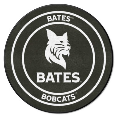 Fan Mats  LLC Bates College Bobcats Puck Mat Black