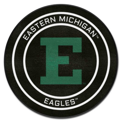 Fan Mats  LLC Eastern Michigan Eagles Puck Mat Black