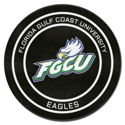 Fan Mats  LLC Florida Gulf Coast Eagles Puck Mat Black