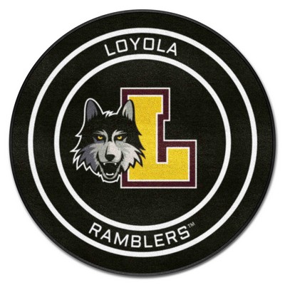 Fan Mats  LLC Loyola Chicago Ramblers Puck Mat Black