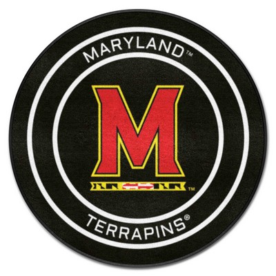 Fan Mats  LLC Maryland Terrapins Puck Mat Black