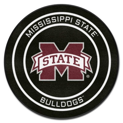 Fan Mats  LLC Mississippi State Bulldogs Puck Mat Black