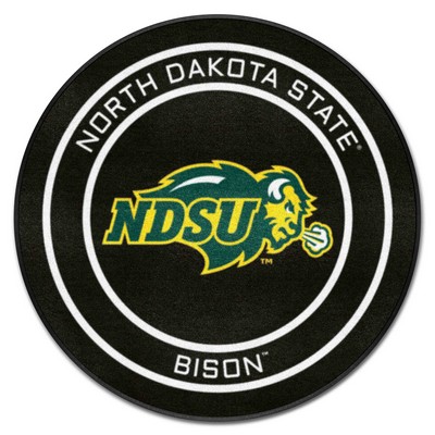 Fan Mats  LLC North Dakota State Bison Puck Mat Black