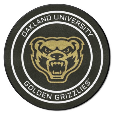 Fan Mats  LLC Oakland Golden Grizzlies Puck Mat Black