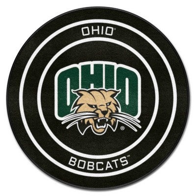 Fan Mats  LLC Ohio Bobcats Puck Mat Black