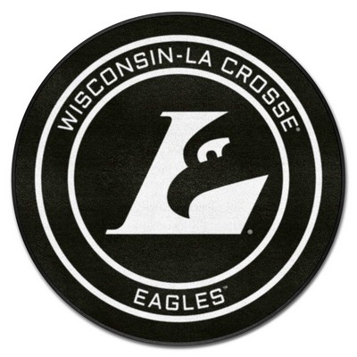 Fan Mats  LLC Wisconsin-La Crosse Eagles Puck Mat Black