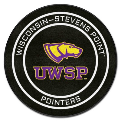 Fan Mats  LLC Wisconsin-Stevens Point Pointers Puck Mat Black