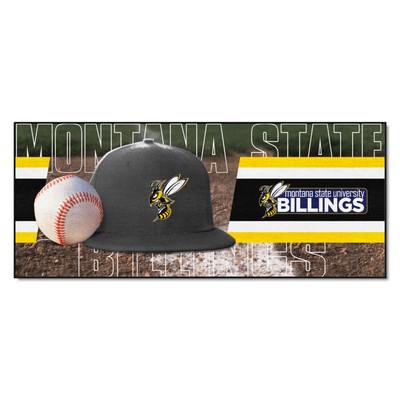 Fan Mats  LLC Montana State Billings Yellow Jackets Baseball Runner Black