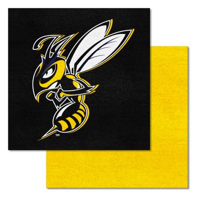 Fan Mats  LLC Montana State Billings Yellow Jackets Team Carpet Tiles Black