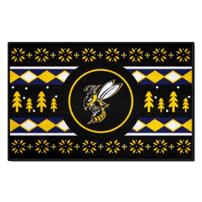 Fan Mats  LLC Montana State Billings Yellow Jackets Starter Mat Holiday Sweater Black