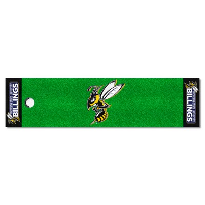 Fan Mats  LLC Montana State Billings Yellow Jackets Putting Green Mat Green