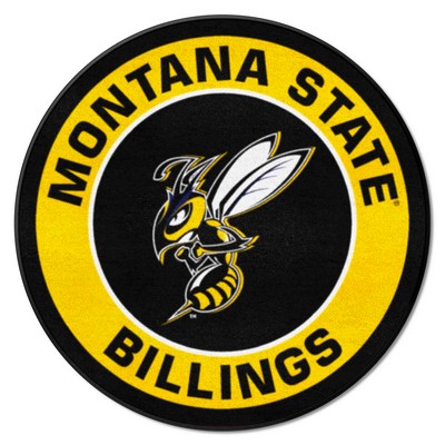 Fan Mats  LLC Montana State Billings Yellow Jackets Roundel Mat Yellow