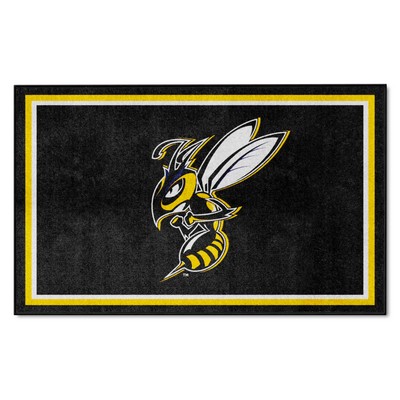 Fan Mats  LLC Montana State Billings Yellow Jackets 4x6 Rug Black