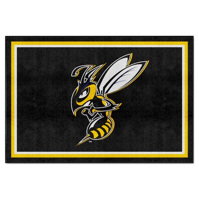 Fan Mats  LLC Montana State Billings Yellow Jackets 5x8 Rug Black