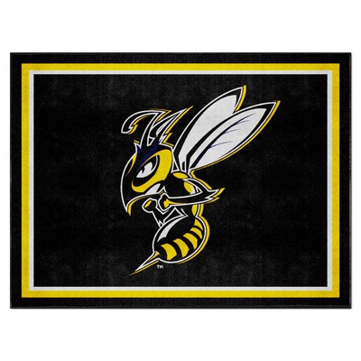 Fan Mats  LLC Montana State Billings Yellow Jackets 8x10 Rug Black