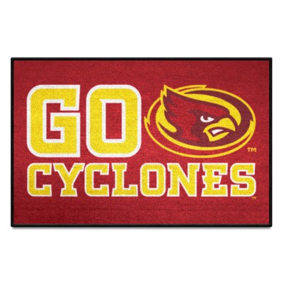 Fan Mats  LLC Iowa State Cyclones Starter Mat Slogan Red