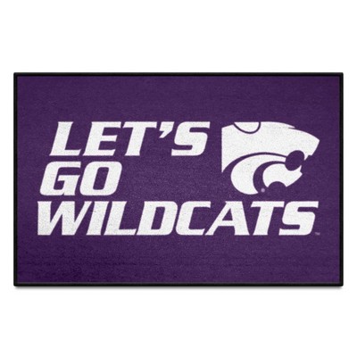 Fan Mats  LLC Kansas State Wildcats Starter Mat Slogan Purple