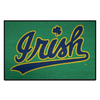 Fan Mats  LLC Notre Dame Fighting Irish Starter Mat Slogan Green