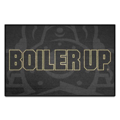 Fan Mats  LLC Purdue Boilermakers Starter Mat Slogan Black